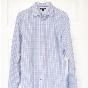 Light Blue Check Banana Republic Dress Shirt